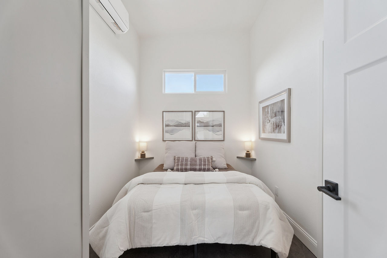 The A-Frame bedroom – front view