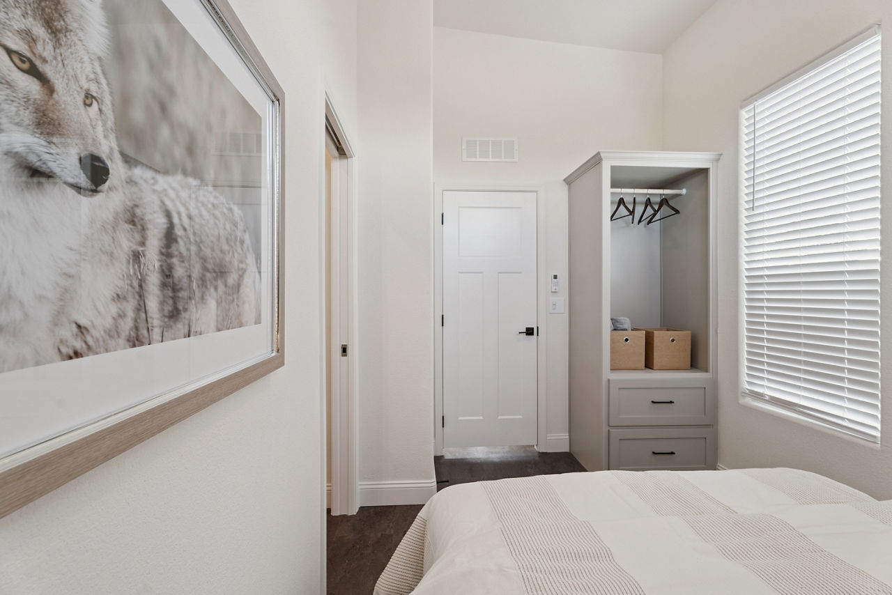 The A-Frame bedroom closet