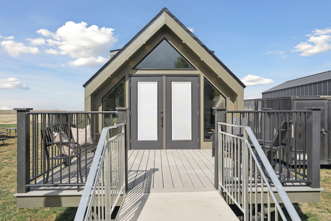 The A-Frame exterior – front walkway
