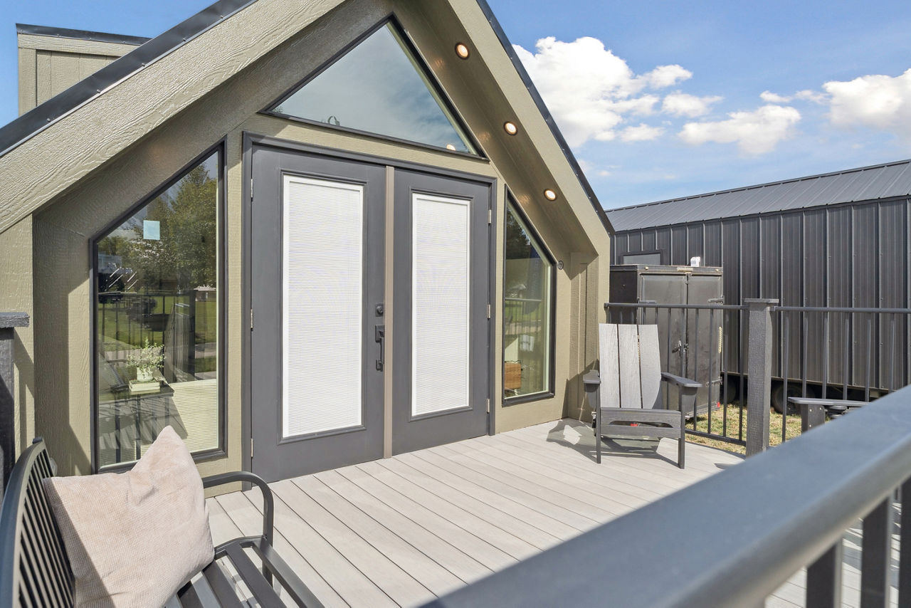 The A-Frame exterior – deck seating