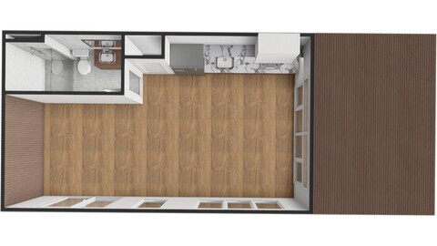 The Mesa 3D top-down view showing layout