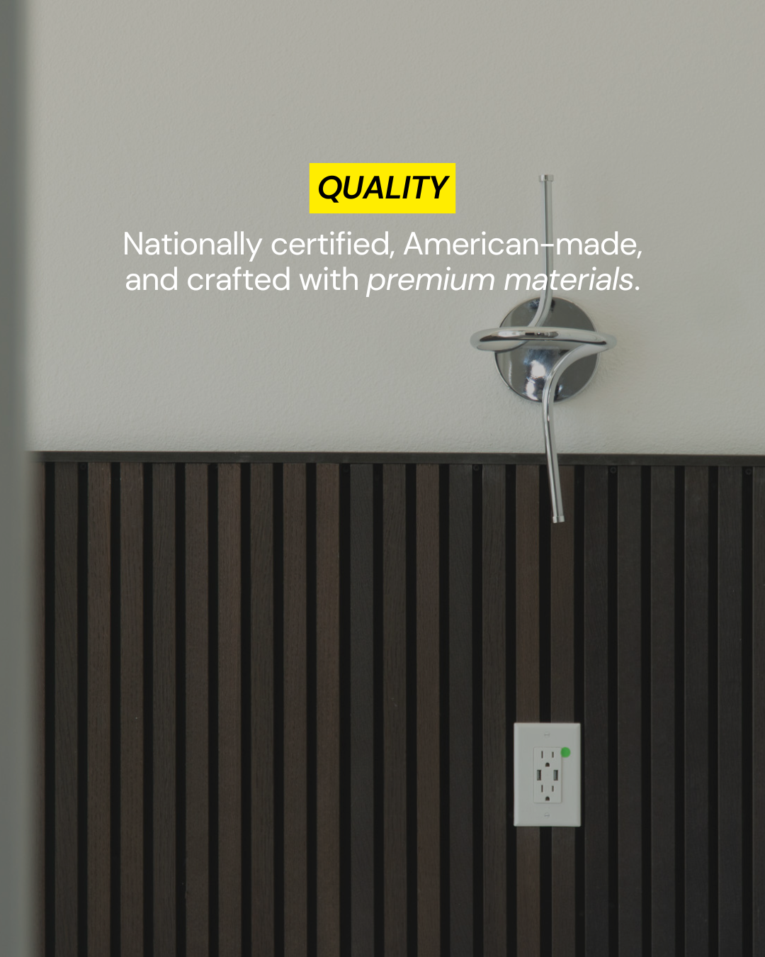 Quality fixtures and premium materials